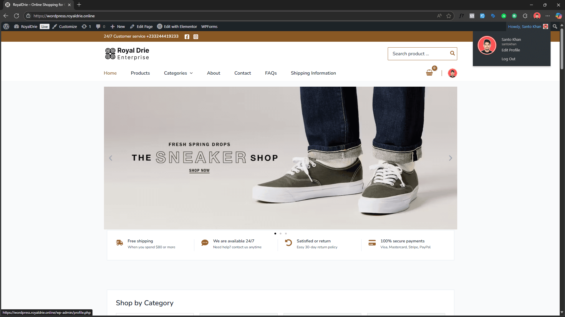RoyalDrie Enterprise on WordPress